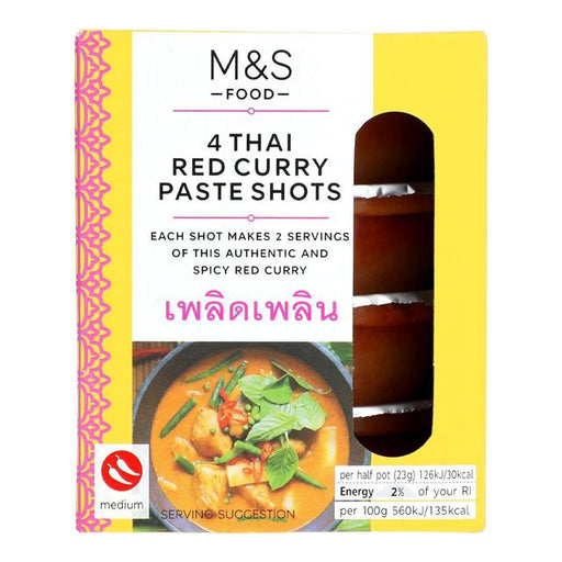 M&S Thai Red Curry Paste Shots 4 x 45g Botiga