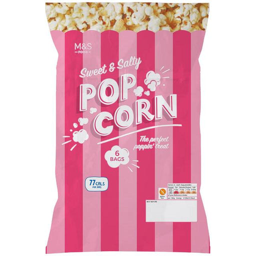 M&S Sweet & Salty Popcorn Multipack 6 per pack Botiga