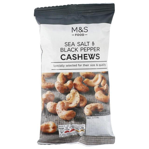 M&S Sea Salt & Black Pepper Cashews 150g Botiga