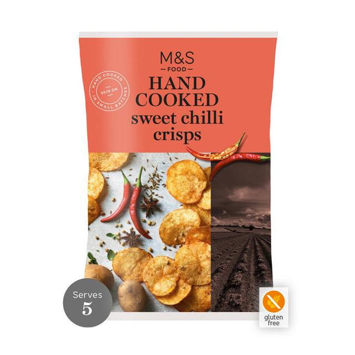 M&S Sweet Chilli Hand Cooked Crisps 150g Botiga