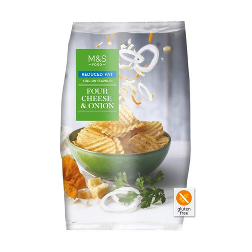 M&S Reduced Fat Four Cheese & Onion Crisps 150g Botiga