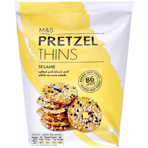 M&S Sesame Pretzel Thins 80g Botiga