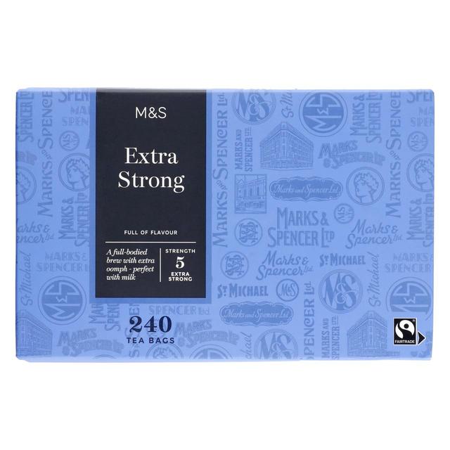 M&S Fairtrade Extra Strong Tea Bags 240 per pack Botiga