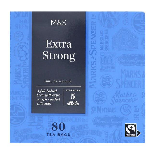 M&S Fairtrade Extra Strong Tea Bags 80 per pack Botiga