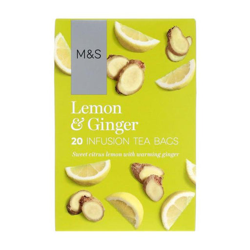 M&S Lemon & Ginger Infusion Tea Bags 20 per pack Botiga