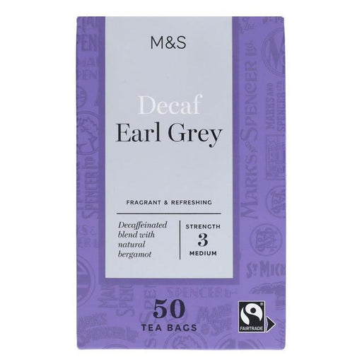 M&S Fairtrade Decaffeinated Earl Grey Tea Bags 50 per pack Botiga