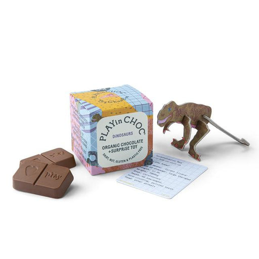 PLAYin CHOC Dinosaurs Organic Chocolate + Surprise Toy 50g Botiga