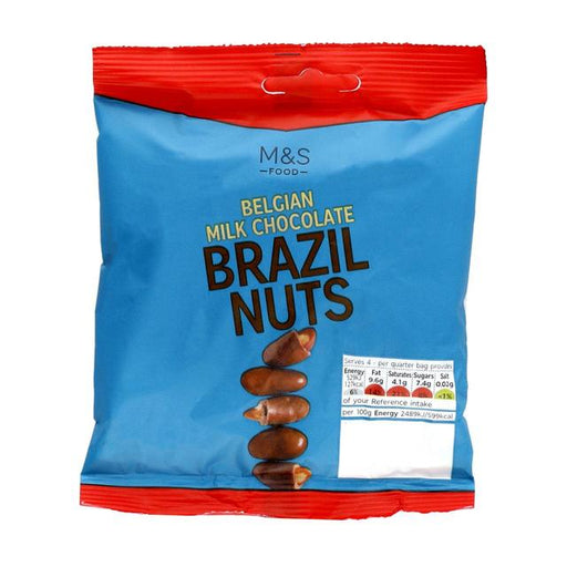 M&S Belgian Milk Chocolate Brazil Nuts 85g Botiga