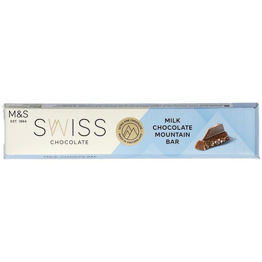 M&S Swiss Milk Chocolate Mountain Bar 100g Botiga