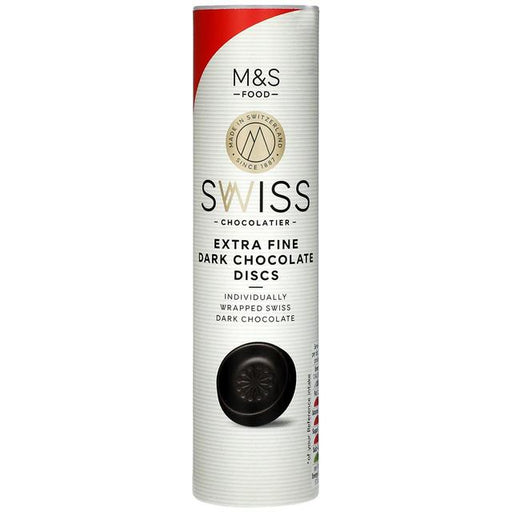 M&S Swiss Extra Fine Dark Chocolate Discs 115g Botiga