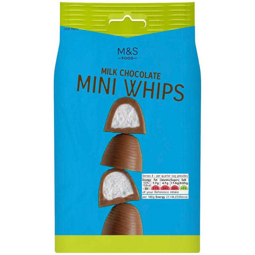 M&S Milk Chocolate Mini Whips 120g Botiga