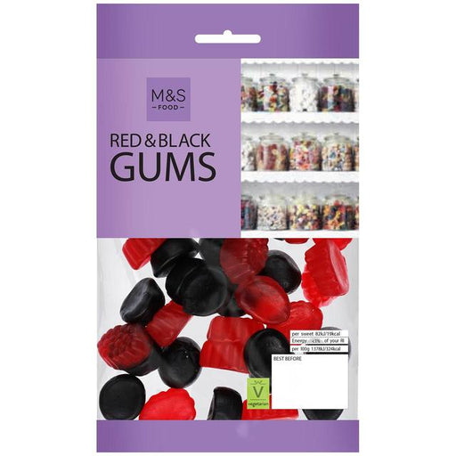 M&S Red & Black Gums 225g Botiga