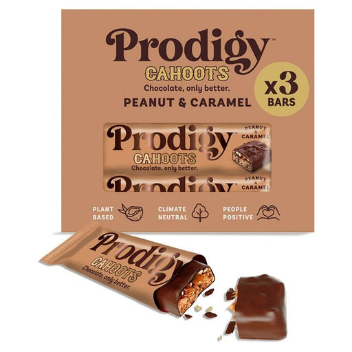 Prodigy Peanut & Caramel Cahoots Chocolate Bar Multipack 3 x 45g Botiga