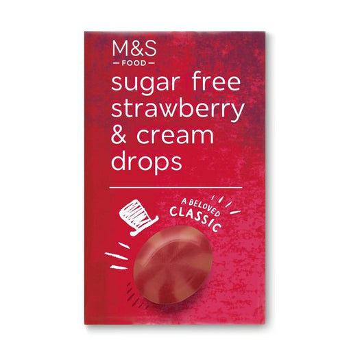 M&S Sugar Free Strawberry & Cream Drops 42g Botiga