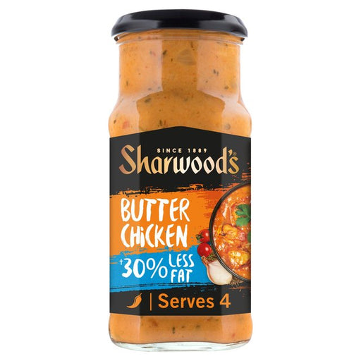 Sharwood's Butter Chicken 30% Less Fat Cooking Sauce 420g Botiga