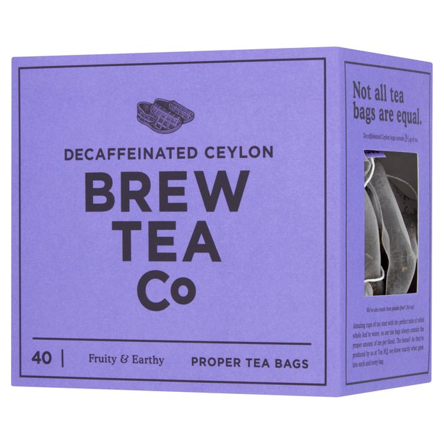 Brew Tea Co CO2 Decaffeinated Tea Bags 40 per pack Botiga