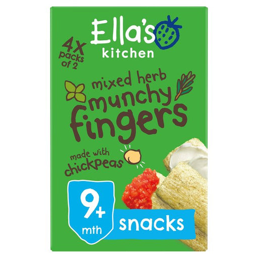 Ella's Kitchen Mixed Herb Munchy Fingers Multipack Baby Snack 9+ Months 48g Botiga