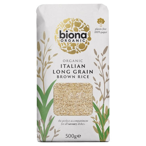 Biona Organic Long Grain Italian Brown Rice 500g Botiga