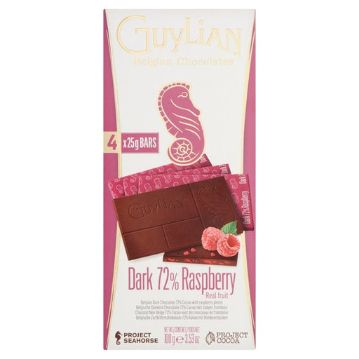 Guylian Dark Raspberry Bars 72% 100g Botiga