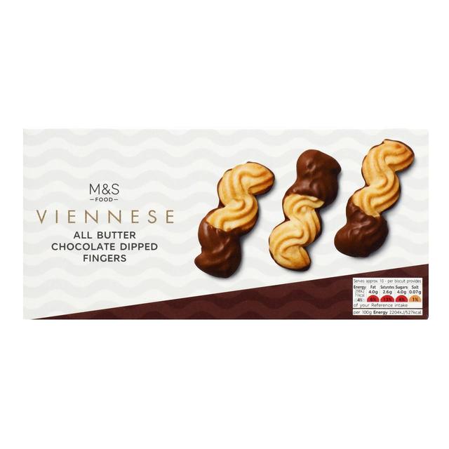 M&S All Butter Viennese Milk Chocolate Dipped Fingers 135g Botiga