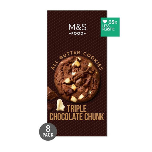 M&S Triple Belgian Chocolate Chunk Cookies 200g Botiga