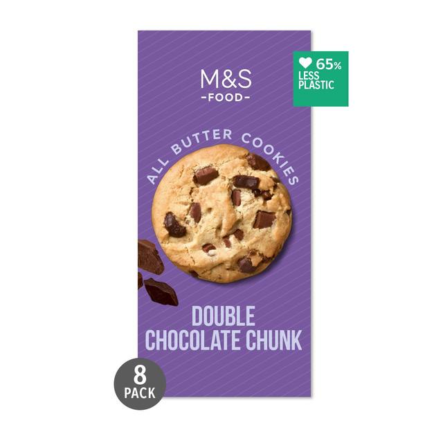 M&S All Butter Double Belgian Chocolate Chunk Cookies 200g Botiga