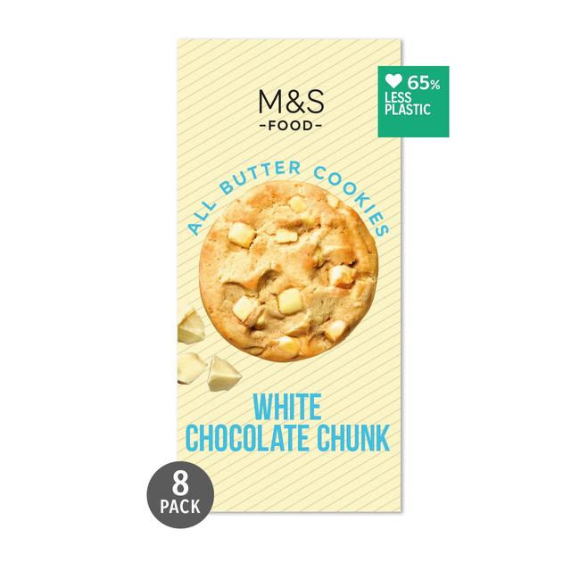 M&S Belgian White Chocolate Chunk Cookies 200g Botiga