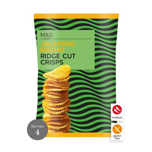 M&S Jalapeno Nacho Ridge Cut Crisps 135g Botiga