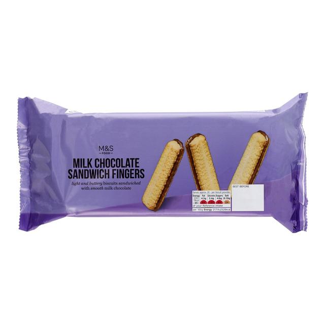 M&S Chocolate Sandwich Fingers Twin Pack 2 x 150g Botiga