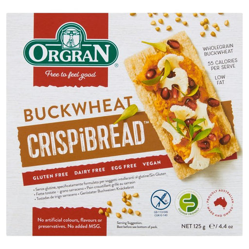 ORGRAN Gluten Free Buckwheat Crispibread 125g Botiga