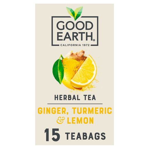 Good Earth Teabags Lemon, Ginger & Turmeric 15 per pack Botiga