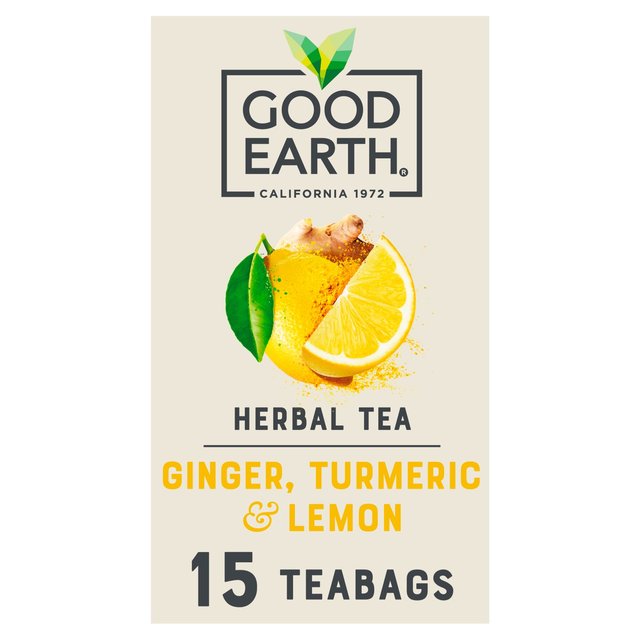 Good Earth Teabags Lemon, Ginger & Turmeric 15 per pack Botiga