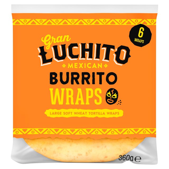 Gran Luchito Burrito Wraps 6 per pack Botiga