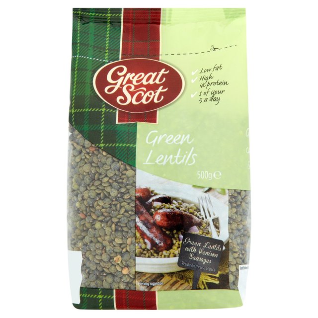 Great Scot Green Lentils 500g Botiga