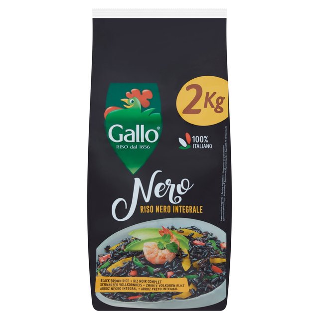 Riso Gallo Black Wholegrain Rustico rice 2kg Botiga