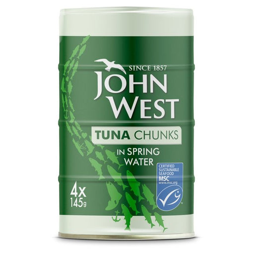 John West MSC Tuna Chunks In Spring Water 4 x 145g Botiga