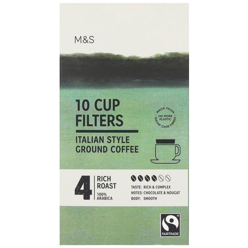 M&S Cup Filters Italian Style Coffee 10 per pack Botiga