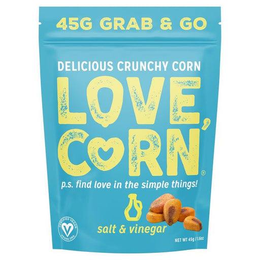 LOVE CORN Salt & Vinegar Crunchy Corn 45g Botiga