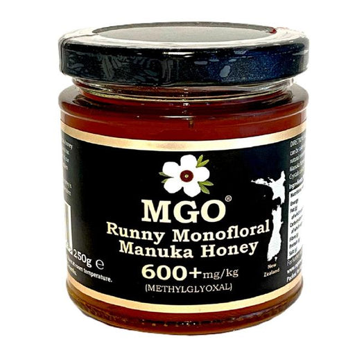 MGO Runny Manuka Honey 600+ Methylglyoxal 250g Botiga