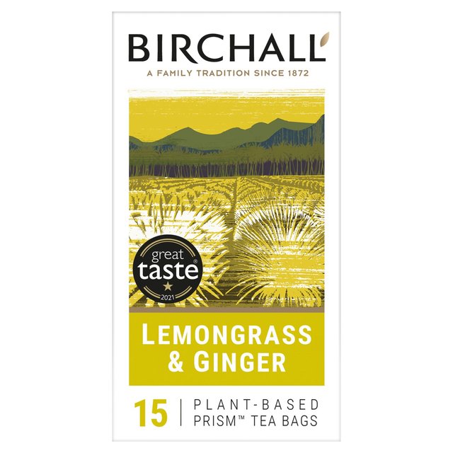 Birchall Lemongrass & Ginger - 15 Prism Tea Bags 15 per pack Botiga