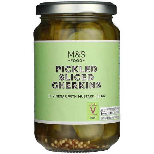 M&S Sliced Gherkins in Vinegar 340g Botiga