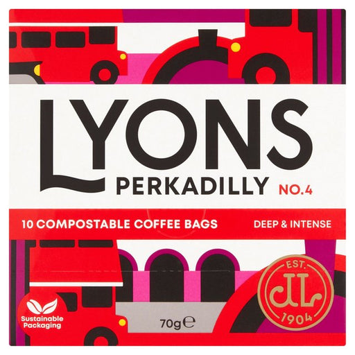 Lyons Perkadilly Coffee Bags 10 per pack Botiga