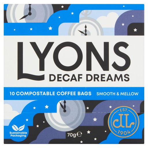 Lyons Decaf Dreams Coffee Bags 10 per pack Botiga