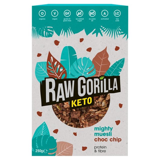 Raw Gorilla Keto Mighty Muesli Choc Chip 250g Botiga