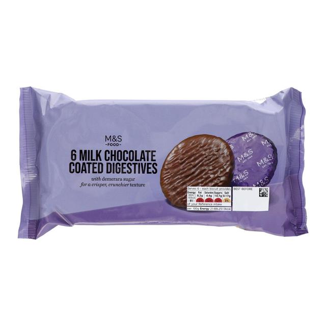 M&S Milk Chocolate Coated Digestives 190g Botiga