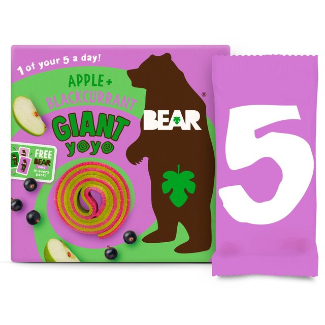 BEAR GIANT Fruit Yoyos Apple & Blackcurrant Multipack 5 x 20g Botiga