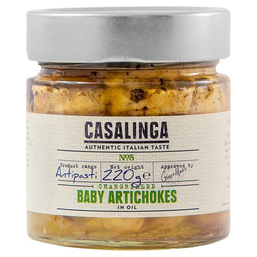 Casalinga Chargrilled Baby Artichokes 220g Botiga