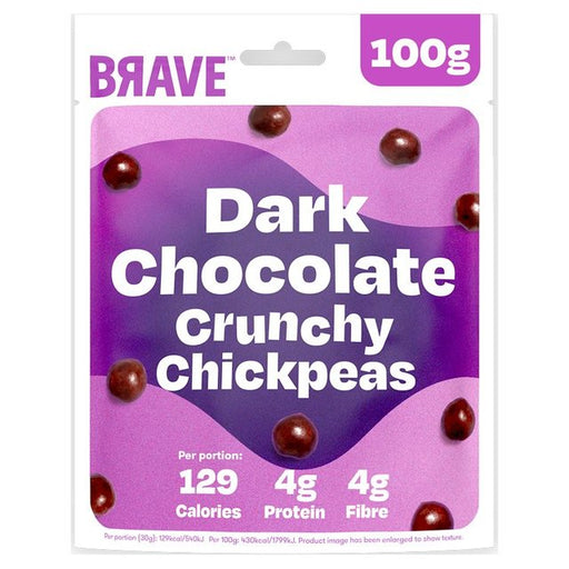 BRAVE Roasted Chickpeas Dark Chocolate Sharing 100g Botiga