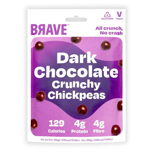 BRAVE Roasted Chickpeas Dark Chocolate 30g Botiga