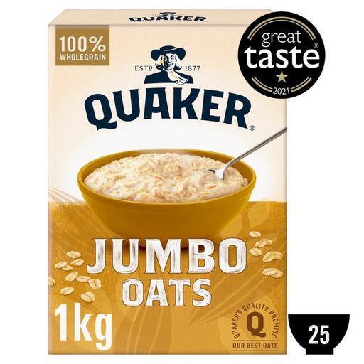 Quaker Oats Jumbo Rolled Oats Porridge Cereal 1kg Botiga